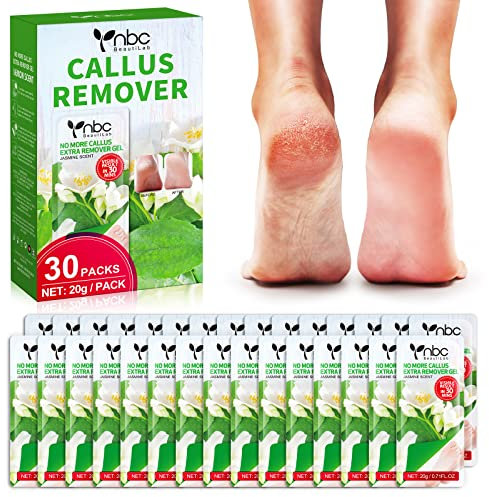 Hornhautentferner Gel für Füße, mit Bimsstein für trockene Füße, kein Hornhautentferner, Gel-Fußpflege, Pediküre-Set, 30 Stück pro Box, Jasmin