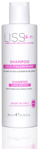 Liss Me Flaches Shampoo mit Leinsamen und Weizenproteinen, reinigt sanft die Haut, macht das Haar glatt, glänzend und seidig, 200 ml