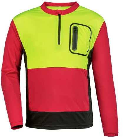 WATEX Forst-Shirt Forest Jack Red,Gr.L,rot/anthrazit/gelb