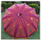Indian Parasol Umbrella- Sun Shade Handmade Garden Umbrella, Patio Umbrella, Beach Umbrella, Sun Umbrella for Garden, Umbrella for Garden Table, Garden Parasol Umbrella (Red Floral)