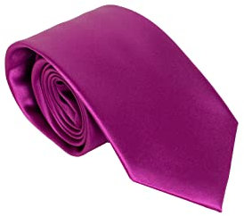 VIZENZO Corbata de hombre moderna – Regalos originales para hombres – Productos elegibles de máxima calidad Corbata elegante rosa fucsia buganvilla estrecha.