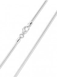 CC-Style - Schlangenkette in 925 Sterling Silber mit Schmuckbox | Silber | Stärke: 1,6 mm - Länge: 40 cm