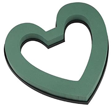 Flowerbox Oasis Steckschaum IDEAL Herzen Offen 21,5cm Steckmasse Steckschwamm - 4 Stück