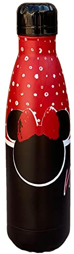 CARTOON Bouteille isotherme en acier inoxydable avec bouchon dévissable, bouteille isotherme en acier inoxydable pour enfants garçons, 500 ml (Minnie)