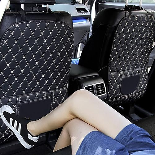 REROM 2 StüCk Schutz Autositz RüCkenlehne Kinder für Benz E-Class/E-Klasse T-Modell S124 S210 S211 S212 S213, Rear Seat Anti-Kick Leder Sitz, Auto Ssauber und Ordentlich zu Halten,- L
