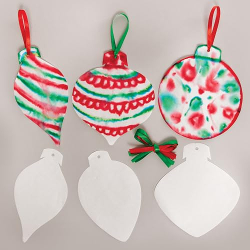 Baker Ross FX688 Weihnachtskugel-Farb-Diffusionsformen - Packung mit 30, Weihnachtsdekoration aus Papier