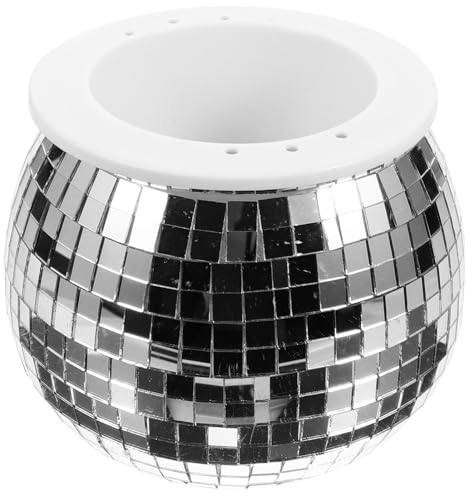 Cabilock Boule Disco Boule Disco Miroir Vase en Plastique Bougeoir Pot De Plantes Succulentes Pot De Fleur Suspendu pour Centres De Table De Mariage Chambre Cuisine Bureau Décoration