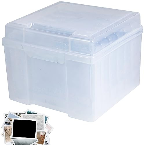Cajas de almacenamiento de fotos de 5 x 7 pulgadas, caja organizadora de manualidades, 6 cajas de fotos interiores, cajas de fotos transparentes, caja de almacenamiento de semillas, almacenamiento de