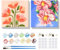 MOGTAA 2 Pack Fleurs Peinture par Numéros Encadré, Acryliques Peinture par Numéros pour Adultes Enfants, DIY Paysage Peinture par Numéros avec Pinceaux pour Décoration de la maison 20x20cm