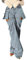 Damen-Cargo-Jeans, Y2K, hohe Taille, Baggy-Ausschnitt, abnehmbare Sommer-Jeans, Shorts, Streetwear, Blau, S