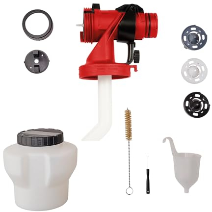 Einhell - Spruzzatore originale (accessori per il sistema di spruzzatura a colori, con contenitore di colore da 1200 ml, con 3 ugelli, spazzola per la pulizia, testa della pistola a spruzzo)