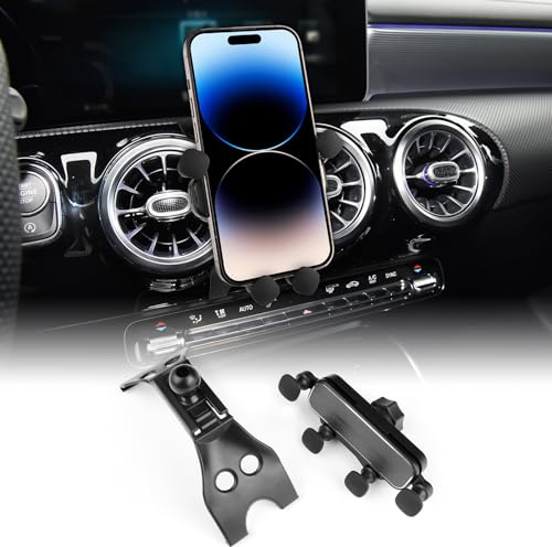 FDAIUN Handyhalterung Auto für Mercedes-Benz A-Klasse 19-23 CLA 19-22 AMG A35 19-22 Handyhalter 360°Drehbar Lüftung Kfz-Handyhalterung EIN-Knopf-Release Autohalterung Handy für 4.7-7 Zoll Smartphone