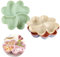 YSTrillion 4 Pezzi Piatti Vassoio a Scomparti,Portata Antipasti Multiuso,Design Antiscivolo Riutilizzabile Snack per Feste Caramelle,Antipasti,Frutta secca,Snack,Frutta,Dessert