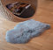 IPEA Lammfell Farbe Grau - Teppich aus echtem Schaffell - Made in Italy - 100/110 cm - Natürliche Lammfell Teppich Wohnzimmer - Weiches und Dickes Fell - Deko Fell Schlafzimmer