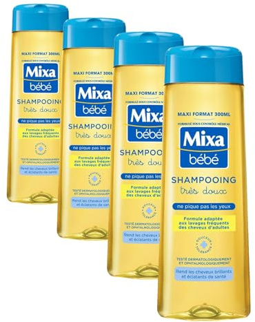 Mixa Bébé Shampooing Très doux 300ml, 300.0 millilitre (Lot de 4)