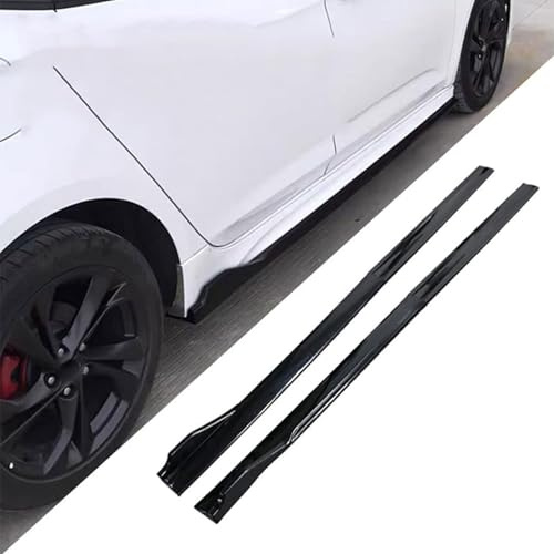 NFNFFC Auto Seitenschweller für Mazda CX-60 2022 2023 2024 2025, Seitenrock Flügel Diffusor Trittbretter Anticrash Bodykit Zubehör,F-Glossy Black