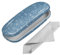 FINTIE Hardcase Brillenetui - Tragbare Hartschale Brillenetui mit Brillenputztuch - Etui für Brillen und Sonnenbrille, Glitzer Blau