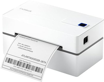 Inateck Impresora Térmica Bluetooth para Etiquetas, Impresora Inalámbrica 4x6 para Envío De Paquetes, Compatible con iPhone, Android, iPad, Windows, MacOS, Chrome, USPS