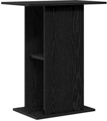 vidaXL Aquariumständer Schwarz Eichen-Optik 60,5x36x72,5 cm