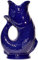 The Original Gluggle Jug - Cobalt Blue Glug Jug in L, 22cm 0.6L - Gug Glug Fish Shaped Jug - Decorative Glugging Water, Cocktail, Wine & Gin Pitcher, Decanter or Vase - Hand Made in Britain