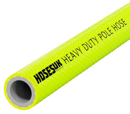 Yellow 8mm (5/16 inch) x 14mm (9/16 inch) Heavy Duty PVC Reinforced Window Cleaning Pole Hose 100 Metre (Full Coil)