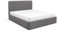 FURNISTAR Polsterbett BEA II mit Bettkasten, Bett 140x200, Doppelbett mit Stauraum und Lattenrost, Boxspringbett-Optik, Hotelbett, ohne Matratze, Schlafzimmer - Dunkelgrau
