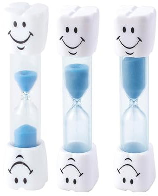 ZWWOGE 3 Pcs Sabliers pour Enfants, Minuteur Timer Enfants, Sabliers Amusants de 1 minute 3 minutes et 5 minutes (Bleu)