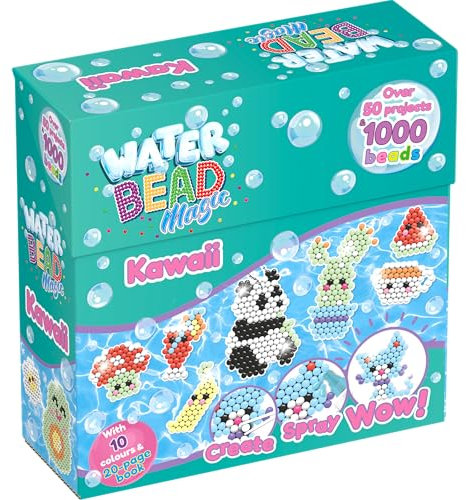 Curious Universe - Water Bead Magic Kawaii Kit - Water Beads - Arts and Crafts for Kids - Kawaii Art Project for Kids - Water Fuse Beads Complete Set
