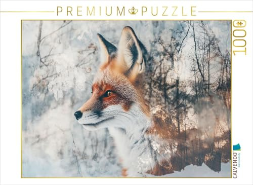 Puzzle · Fuchs | Ein Motiv aus dem Kalender „Tierisch wilde Waldbewohner · 1000 Teile · Lege-Größe 64 × 48 cm · CALVENDO Puzzle
