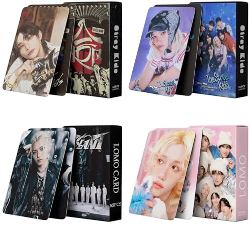 WlsqDE 4 Pack/220pcs Anime Photocards, Anime Fotokarten | Lomo Karte, Lomo Card, Anime Merch, für Fans Geschenke