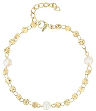 Akzent Armband Damen - Premium Armband Damen in Gold aus Edelstahl, 100% Wasserfest & Hautverträglich