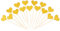 BESTOMZ 50pcs Gold Glitter Herz Kuchen Toppers Hochzeit Dekor
