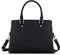 Expatrié Handtasche Damen Schwarz Julie Henkeltasche aus veganem Leder - PU Ledertasche Schultertasche Umhängetasche Klein - Elegante Tasche in Saffiano Optik mit praktischen Fächern
