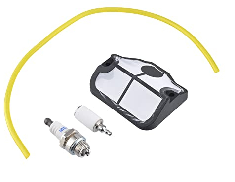 Cancanle Aria Filtro Carburante Tubo Flessibile Kit Candele per Husqvarna 136 41 36 Le 141 Le 137 e 142 e Motosega