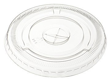 Thali Outlet - 100 x Flat Lids to Fit 16oz 20oz 24oz Plastic Smoothie Milkshake Cups