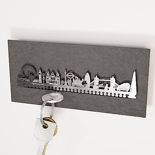 13gramm London Skyline Schlüsselbrett - Stilvolles Geschenk und praktische Aufbewahrung für Schlüssel - Souvenir für jeden London Fan