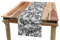 ABAKUHAUS Feier Tischläufer, Sketch Toten Schädel, Esszimmer Küche Rechteckiger Dekorativer Tischläufer, 40 x 300 cm, Schwarz Weiß