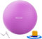 Fitvids Gymnastikball, Yoga-Ball, Fitnessball, Geburtsball mit Schnellpumpe, 0,9 kg Kapazität, Lila, 66 cm, L