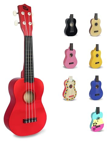 CB Sky Soprano Ukulele 53cm Anfänger, Schüler Hawaiian Gitarre (Red)