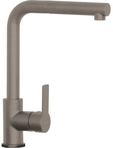 SCHOCK - Miscelatore Aquatown Doccia Monocomando con Canna Alta a Ponte e | Doccetta Estraibile, Colore Grigio Tortora, h320