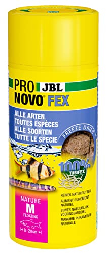 JBL PRONOVO FEX, Tubifex-Leckerbissen für alle Zierfische von 8-20 cm, 250 ml