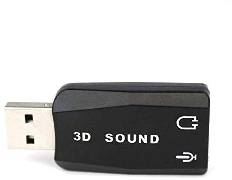 Ovegna Adaptateur Carte Son 5.1 3D vers USB2.0 pour Microphone, Haut-Parleur et PC Portable