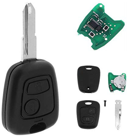 LAKAMODO Clé complète avec électronique à Programmer pour Peugeot 106 206 306 205 405 406 pour Citroen C1 C2 C3 C4 C5 C6 C8 xsara berlingo Jumper Jumpy Picasso Saxo