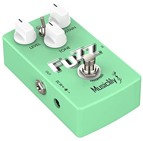 Musiclily Pro Gitarren Effektpedal 9V DC Adapter Powered für E-Gitarre/Bass True Bypass, Octave Fuzz