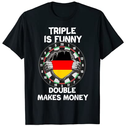Deutschland Flagge Darts Spieler Trikot Dart T-Shirt