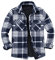 ZENTHACE Herren Sherpa gefüttert Flanellhemd Jacke für Männer Fleece gefüttert Buffalo Plaid Flanell Jacke (alle Sherpa gefüttert) Navy Weiß XXL