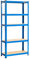 Rhino Racking – Heavy Duty Garage Shelving Unit – 200kg Load Weight Per Shelf – 1000kg Per Unit – 150x75x30cm - Blue – 5 Tier Storage Shelves – Shed Shelving