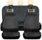 rhinos autostyling COMPATIBLE WITH Dacia Duster (2013-2018) - Heavy Duty Black Pair Waterproof Car Front Seat Covers & Heavy Duty Quilted Rear Seat Cover Protector