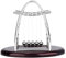 Newton Pendel Spiel, Klassisches Kugelstoßpendel mit 5 Kugeln Newton's Cradle Balance Kugelspiel Kugelpendel Deko mit Sockel, für Schreibtisch Büro Educational Spielzeug Geschenk