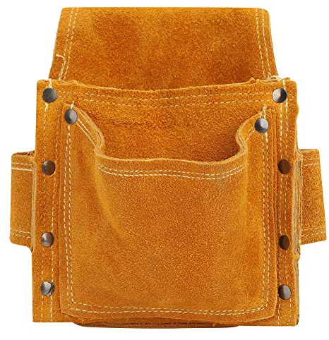 Annadue Werkzeuggürteltasche, Werkzeugtasche für die Holzbearbeitung, Dicke, verschleißfeste Nageltaschen aus Leder, Schnittfestigkeit und Gute thermische Stabilität, für Installation und Wartung